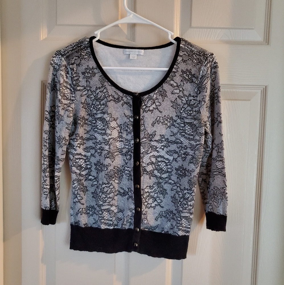 Black and white cardigan